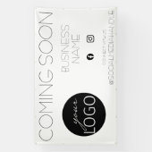 Banderoles Prochainement Logo d'entreprise Médias sociaux Int (Verticale)