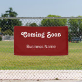 Banderoles Prochainement Nom d'entreprise Modèle rouge profon (Insitu)