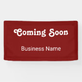 Banderoles Prochainement Nom d'entreprise Modèle rouge profon (Horizontal)