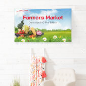 Banderoles produits du marché des agriculteurs aquarelle ferm (En situation)