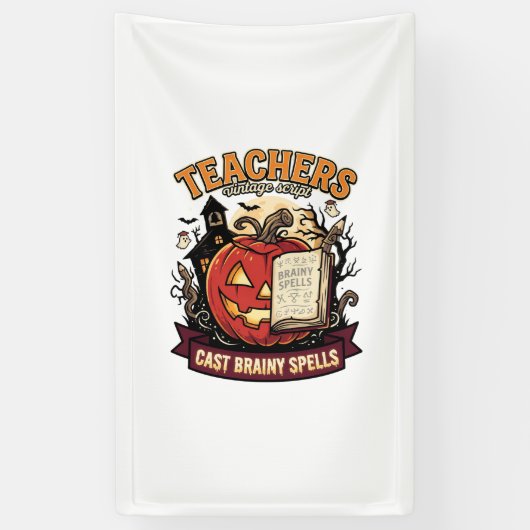 Banderoles Prof Magic Cerveau Halloween (Vertical)