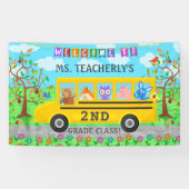 Banderoles Professeur Affiche de bienvenue en classe Cute Ani (Horizontal)