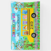 Banderoles Professeur Affiche de bienvenue en classe Cute Ani (Vertical)