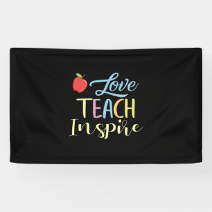 Banderoles Professeur Cadeaux   Love Teach Inspire