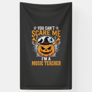 Banderoles Professeur de Musique Halloween Citrouille Effraya