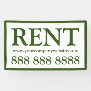 Banderoles Professionnel de location blanche et verte