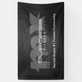 Banderoles Professionnel foncé de monogramme rayé par forme (Vertical)