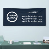 Banderoles Professionnel Logo d'entreprise Moderne Marine Ble (Salon professionnel)