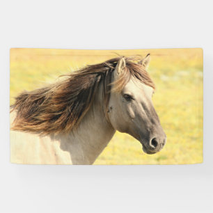 Banderoles Profil du cheval beige