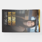 Banderoles Programme funéraire moderne Gold et Black Bold Pho (Horizontal)