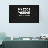 Banderoles Programmeur Mon code fonctionne (Salon professionnel)