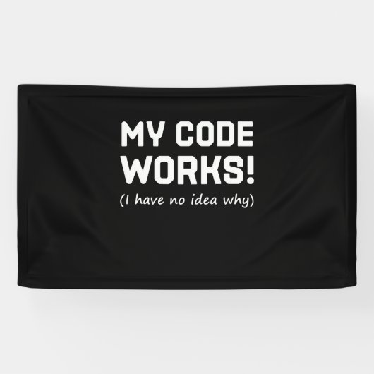Banderoles Programmeur Mon code fonctionne (Horizontal)