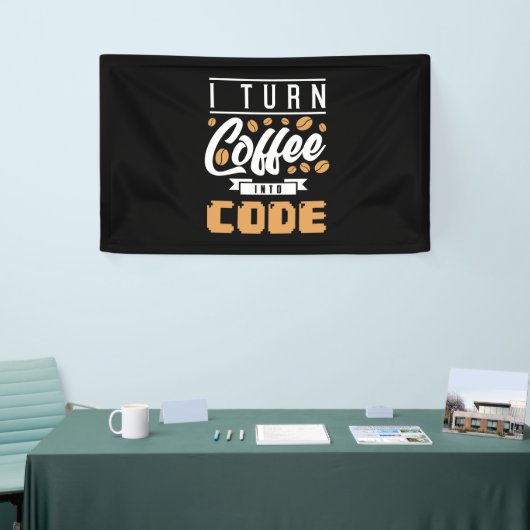Banderoles Programmeur Transformez Le Café En Code (Salon professionnel)