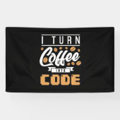 Banderoles Programmeur Transformez Le Café En Code (Horizontal)