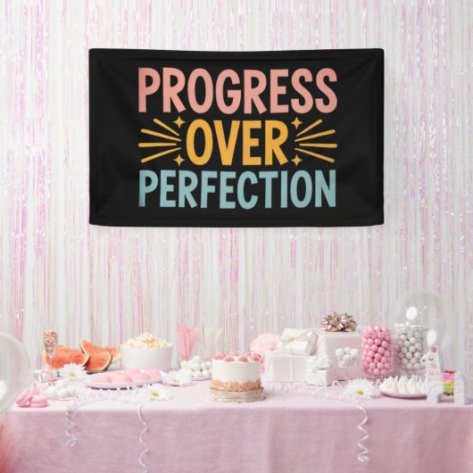 Banderoles Progrès de l'enseignant plutôt que la perfection, (Fête)