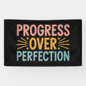 Banderoles Progrès de l'enseignant plutôt que la perfection, (Horizontal)