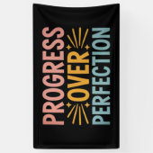Banderoles Progrès de l'enseignant plutôt que la perfection, (Vertical)