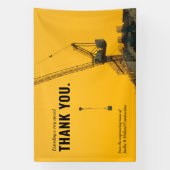 Banderoles Projet de construction | Merci minimal (Verticale)