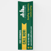 Banderoles Promo du logo Green Yellow Small Business Call Now (Vertical)