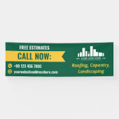 Banderoles Promo du logo Green Yellow Small Business Call Now (Horizontal)