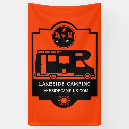 Banderoles Promotion de camping-caravan (Vertical)