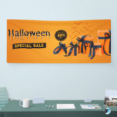 Banderoles Promotion de la vente Halloween orange et noir