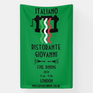 Banderoles Promotion pour restaurant italien