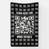 Banderoles Promotional QR code (editable) plus Logo Pattern (Verticale)