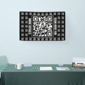 Banderoles Promotional QR code (editable) plus Logo Pattern (Salon professionnel)