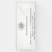 Banderoles Promotionnels minimalistes Ajouter votre logo (Vertical)