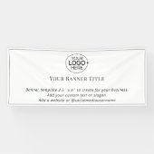 Banderoles Promotionnels minimalistes Ajouter votre logo (Horizontal)