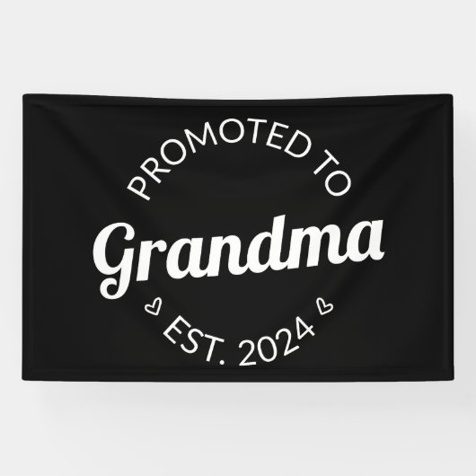 Banderoles Promu À Grand-Mère Est. 2024 I (Horizontal)