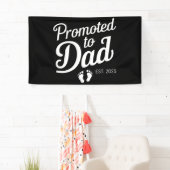 Banderoles Promu Papa EST 2025 Drôle Futur Papa (En situation)