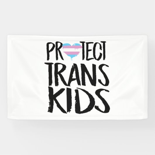 BANDEROLES PROTÉGER LES ENFANTS TRANS (Horizontal)