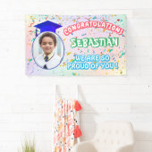 Banderoles Pround of You Graduation Cap Confetti Pastel Photo (En situation)