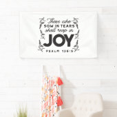 Banderoles Psalm 126:5 Scripture Typography – Reap in Joy (En situation)
