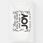 Banderoles Psalm 126:5 Scripture Typography – Reap in Joy (Vertical)