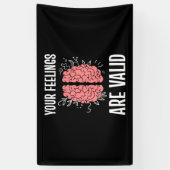 Banderoles Psychologue Vos Sentiments Sont Valables (Vertical)