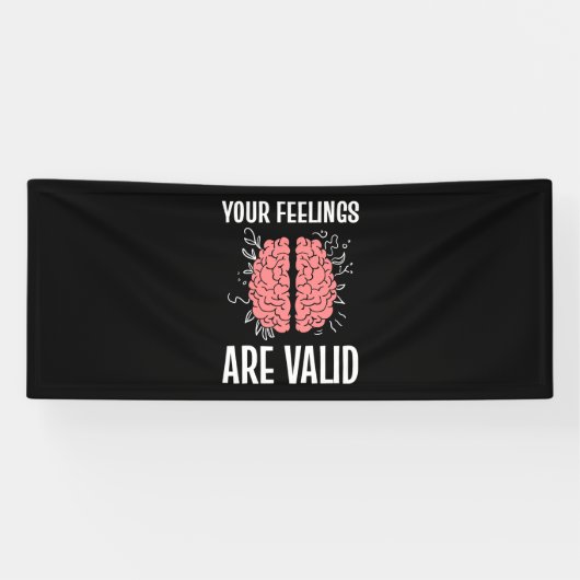 Banderoles Psychologue Vos Sentiments Sont Valables (Horizontal)