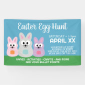 Banderoles Publicité de chasse aux oeufs de Pâques - lapins d (Horizontal)