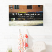 Banderoles Publicité Dumpster Location Business (En situation)