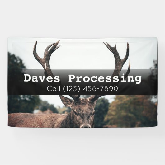 Banderoles Publicité Jeu Deer Animal Processing Business (Horizontal)