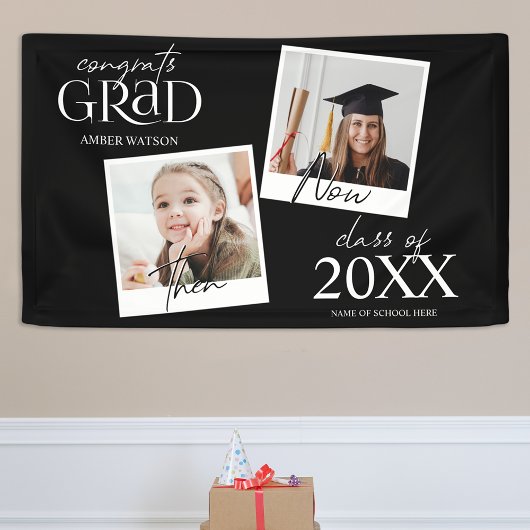 Banderoles Puis Et Maintenant | 2 Diplôme photo