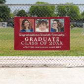 Banderoles Puis et maintenant Couleurs de l'école Graduation (En situation)