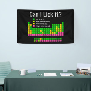Banderoles Puis-je le Lick Table périodique Enseignant Enfant