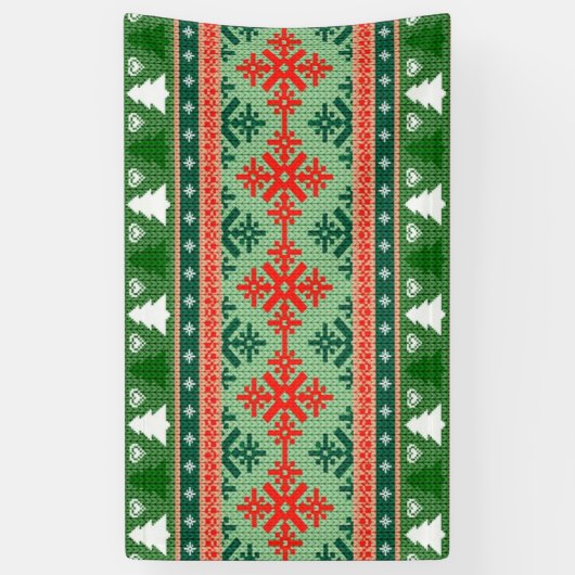 Banderoles pull de Noël tricoté (Vertical)