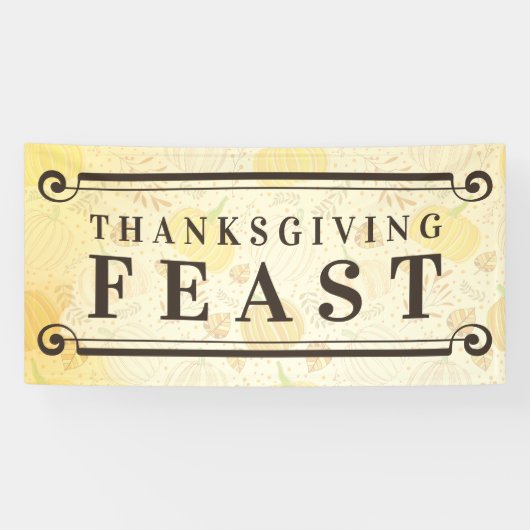 Banderoles Pumpkins Autumn Fall Harvest Pattern (Horizontal)