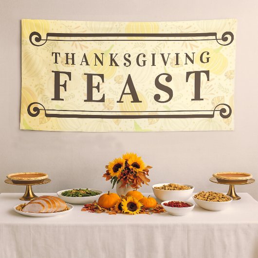 Banderoles Pumpkins Autumn Fall Harvest Pattern