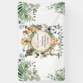 Banderoles Puppy Chien vert Baby shower Feuille Bienvenue (Vertical)