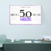 Banderoles Purple 50 et fabuleux 50e anniversaire fête Bash (Salon professionnel)
